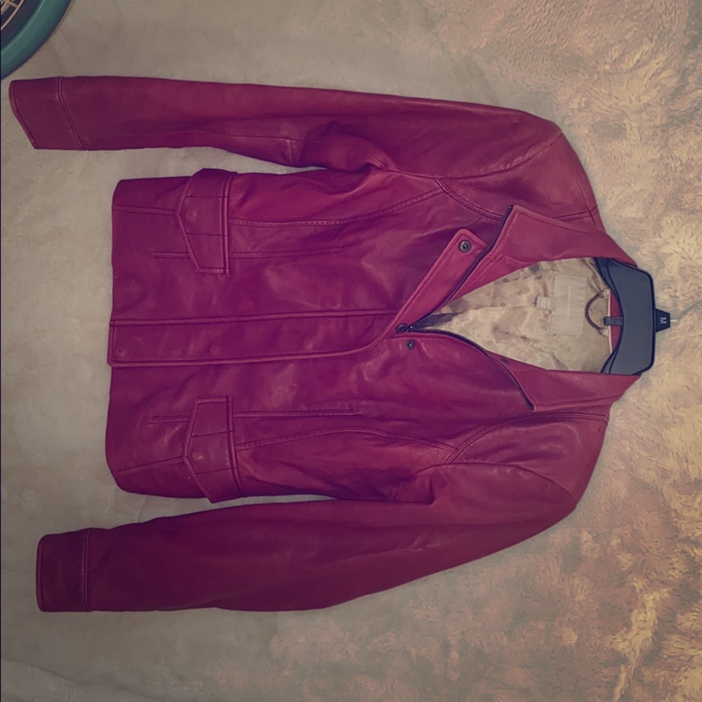 Mauve Leather jacket
